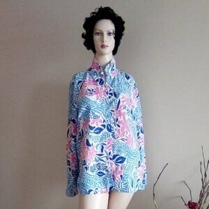 Charter Club Luxury Women's 100% Linen Button Down Shirt Size L Roll Tab Sleeves